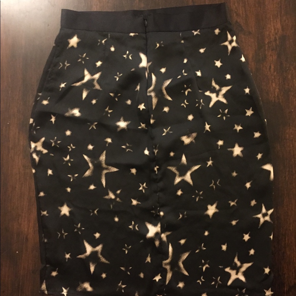 Anthropologie Silky Star Skirt